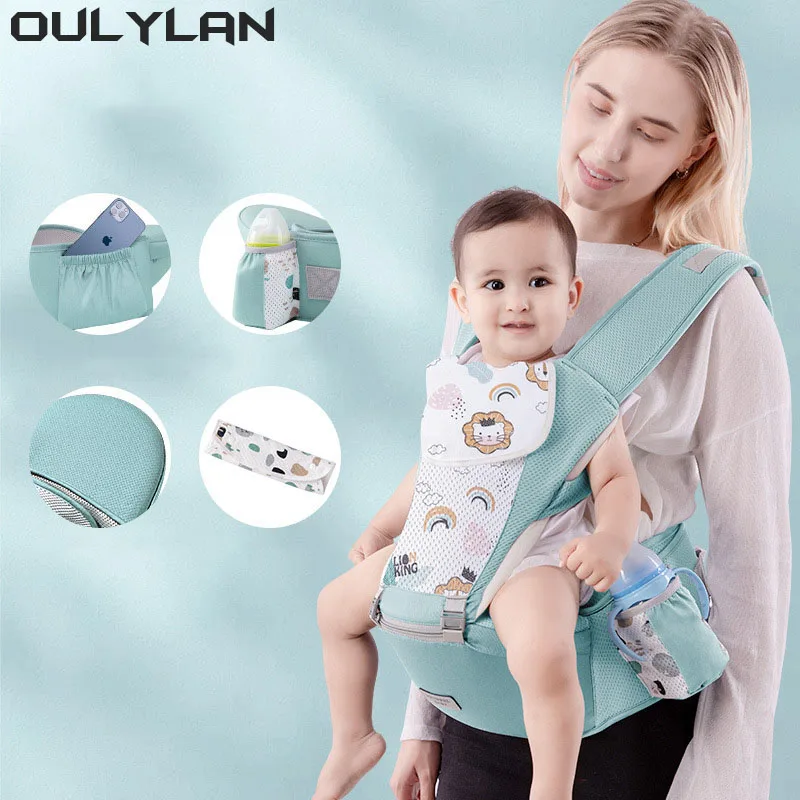 

Oulyaln Hipseat Carrier 3 In 1 Front Facing New Ergonomic Baby Carrier Infant Baby Ergonomic Kangaroo Baby Wrap Sling 0-48 Month