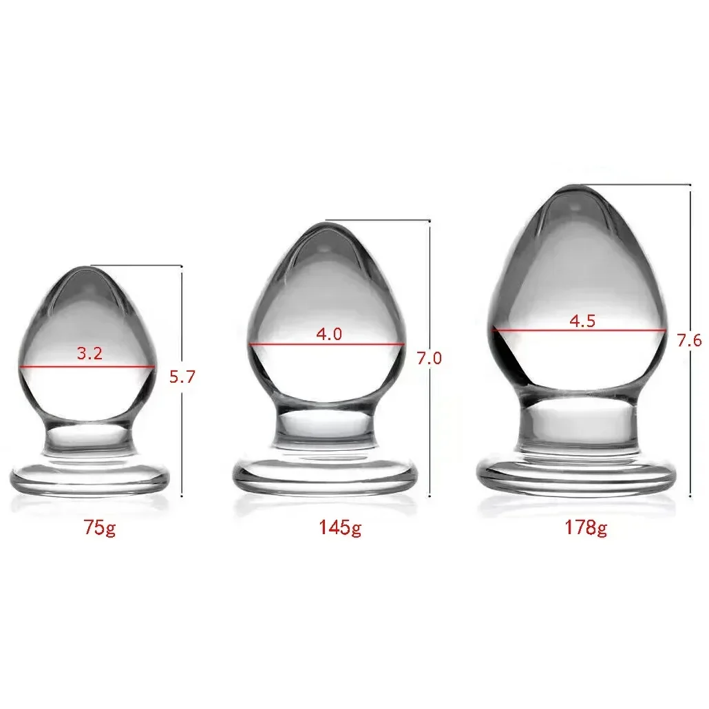 Dilatateur de fesses en verre pour femme, plug anal, extenseur vaginal, gros gode, masturbateur féminin, jouets sexuels, jeux pour adultes, produits 7.0 1