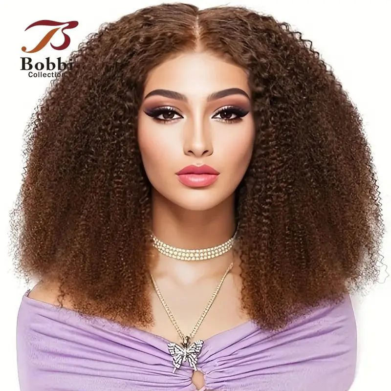250% Density Brown Glueless Lace Front Wig Afro Kinky Curly Human Hair Wigs For Women Pre-Plucked Transparent Lace Bobbi
250% Density Brown Glueless Lace Front Wig Afro Kinky Curly Human Hair Wigs For Women Pre-Plucked Transparent Lace Bobbi