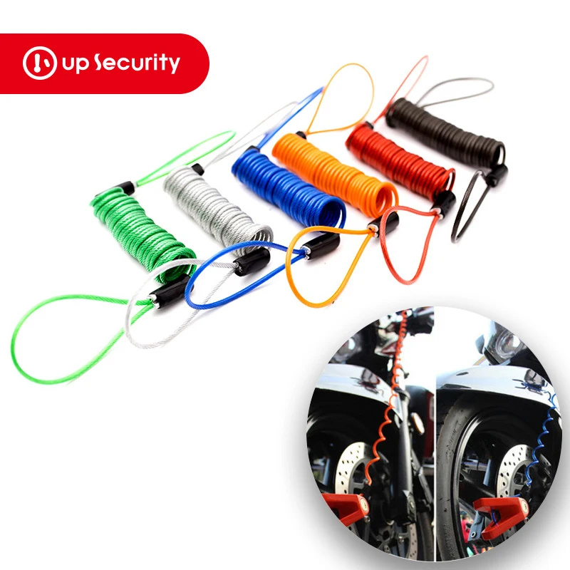 

Anti-theft Reminder Rope Motorcycle Spring Rope Wheel Locks Bicycle Disc Lock Security Cable Motorbike Accessories C25-150L