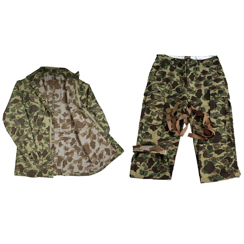 

M42 Suit Camouflage Paratrooper Airborne Jump Uniform Retro Ameican OSS HBT Jacket and Pants