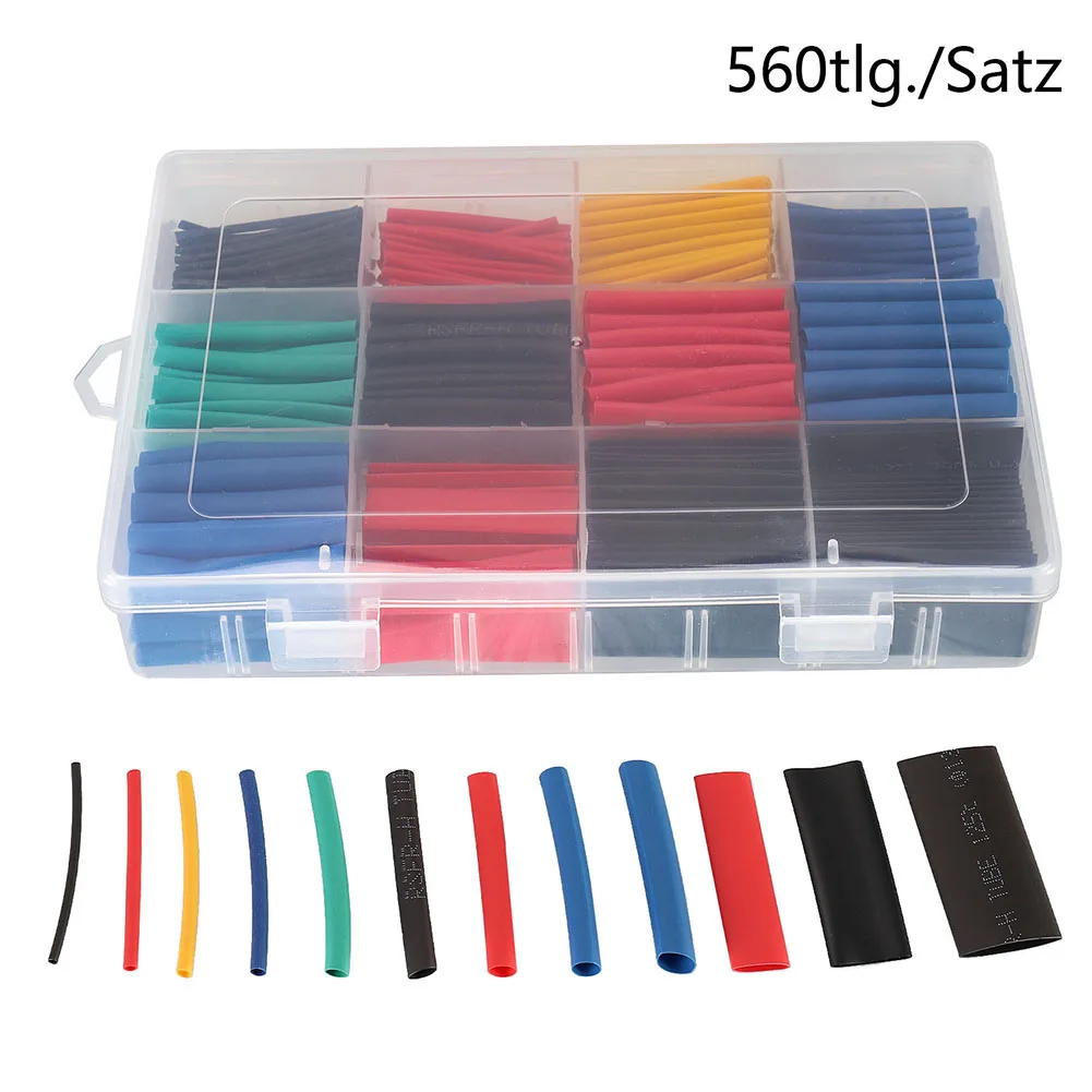 560 Pcs Insulation Heating Shrink Tubing Electrical Tube Wrap Cable Sleeves Leak Proof Waterproof Electric Tools Accessories
560 Pcs Insulation Heating Shrink Tubing Electrical Tube Wrap Cable Sleeves Leak Proof Waterproof Electric Tools Accessories