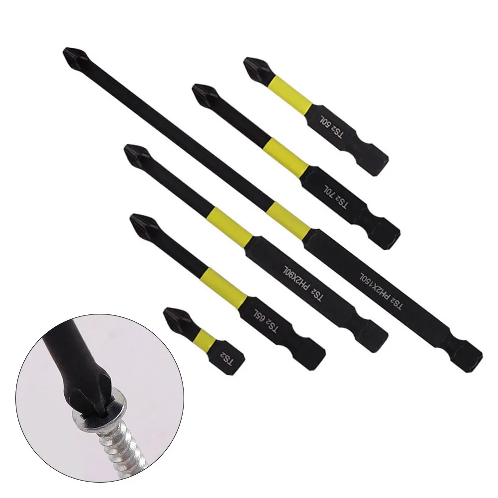 1pc Anti-Slip Magnetic Cross Screwdriver Bits 25-150mm PH2 Magnetism Easily Catch Screw Yellow/Black Hand Tool Part
1pc Anti-Slip Magnetic Cross Screwdriver Bits 25-150mm PH2 Magnetism Easily Catch Screw Yellow/Black Hand Tool Part