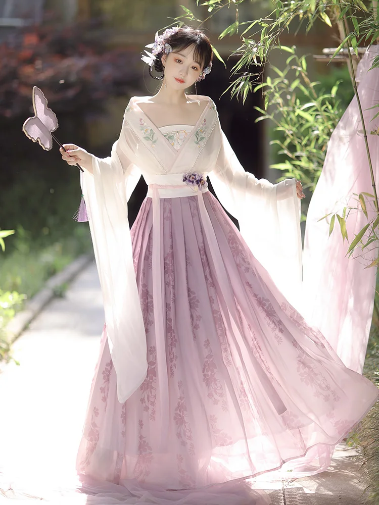 Женское платье Hanfu в старинном стиле, женская модель, летний костюм Hanfu Ligiht
Женское платье Hanfu в старинном стиле, женская модель, летний костюм Hanfu Ligiht