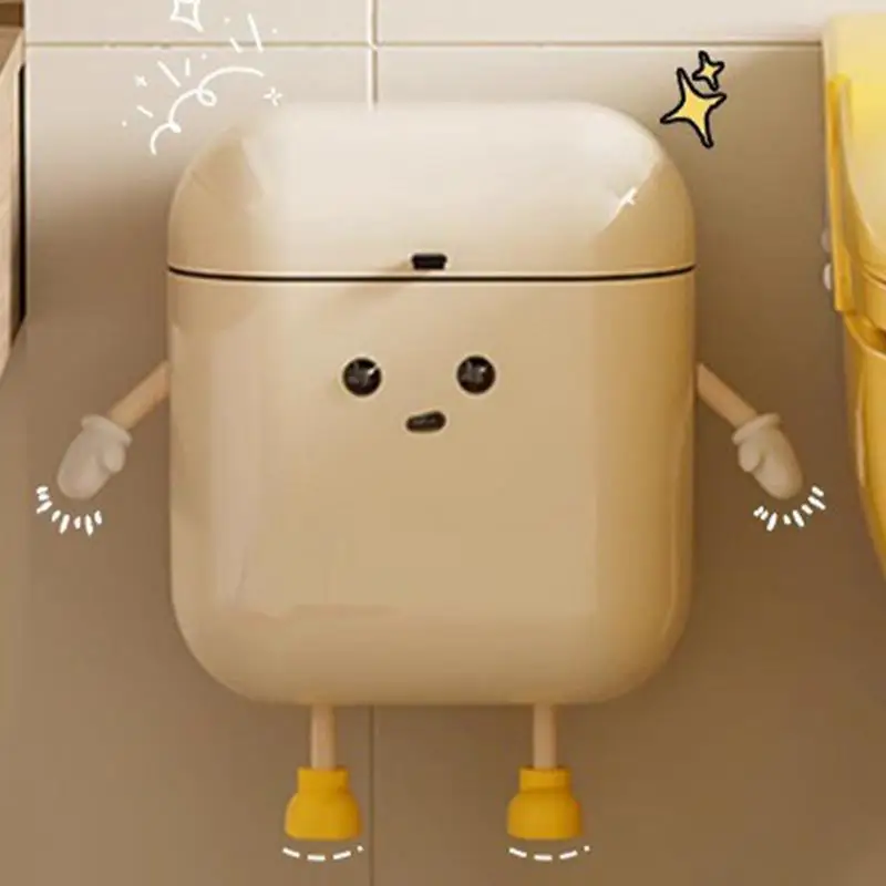 Wall Mounted Trash Can Under Counter Garbage Bin Recycling Waste Basket With Lid For Home Offices Bathroom Bedroom Living Room 
Wall Mounted Trash Can Under Counter Garbage Bin Recycling Waste Basket With Lid For Home Offices Bathroom Bedroom Living Room