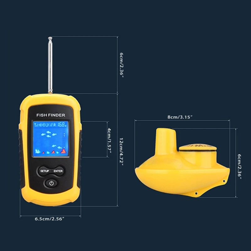 100m 328ft Portable Sonar Fish Finders Fishing Lure Echo Sounder Fishing Finder Alarm Transducer for Lake Sea Fishing GXMF
100m 328ft Portable Sonar Fish Finders Fishing Lure Echo Sounder Fishing Finder Alarm Transducer for Lake Sea Fishing GXMF