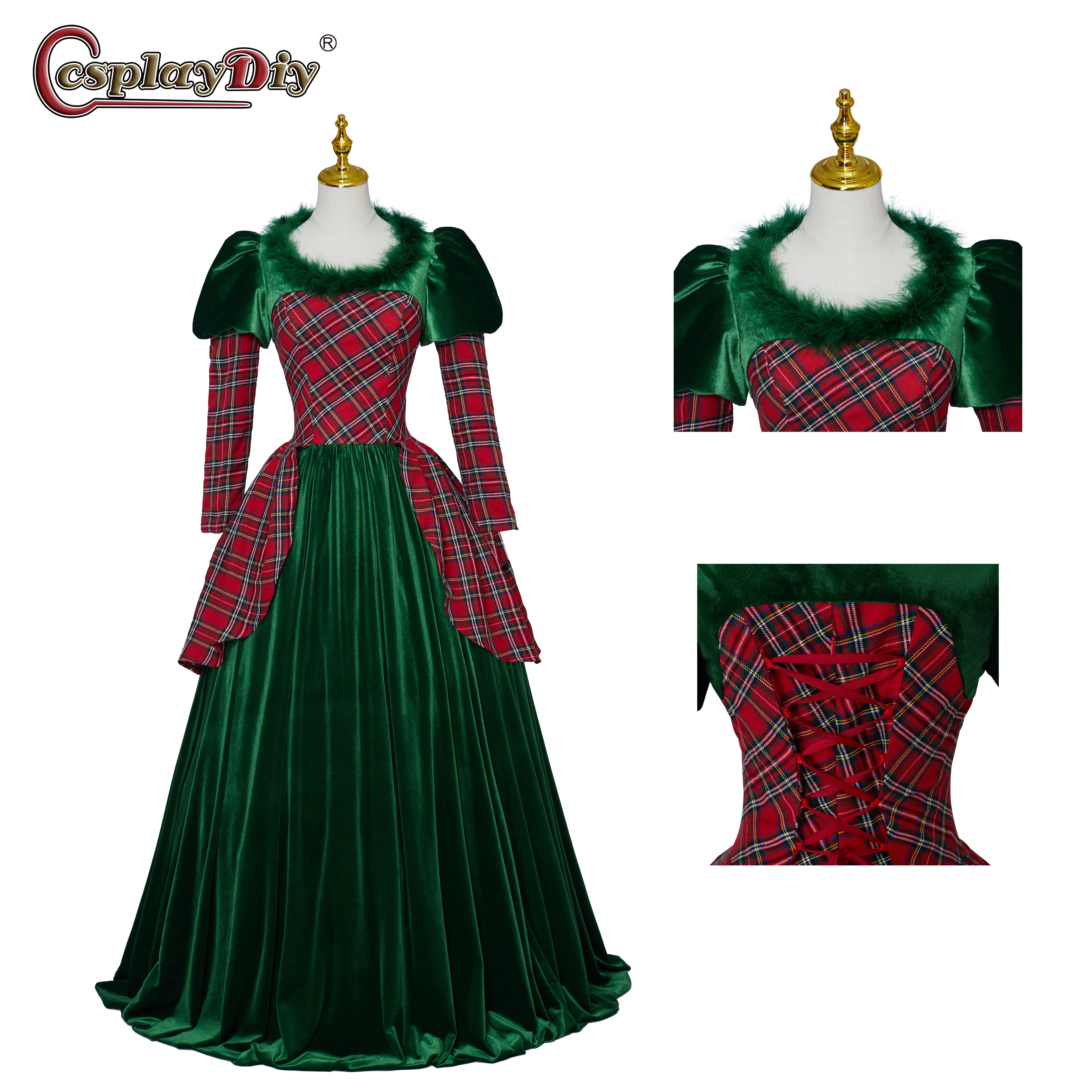 Cosplaydiy Рождественский костюм на Хэллоуин, бальное платье для женщин, Санта-Клаус, Рождество, новогоднее платье, средневековый винтажный костюм для рождественской вечеринки
Cosplaydiy Рождественский костюм на Хэллоуин, бальное платье для женщин, Санта-Клаус, Рождество, новогоднее платье, средневековый винтажный костюм для рождественской вечеринки