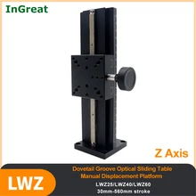 Z Axis Dovetail Lifting Platform CNC Optical Sliding Table Manual Displacement Linear Stage Long-stroke 560mm LWZ25 LWZ40 LWZ60
Z Axis Dovetail Lifting Platform CNC Optical Sliding Table Manual Displacement Linear Stage Long-stroke 560mm LWZ25 LWZ40 LWZ60