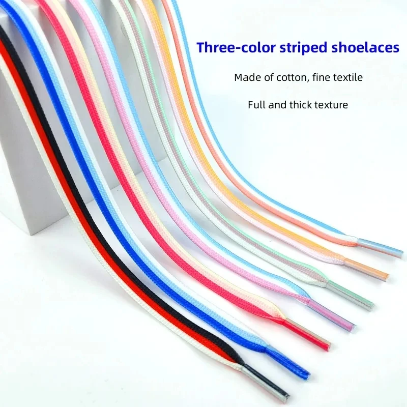 Three Colour Striped Blocking Shoelaces Elastic Lace For Sneakers Kids Adult Gradient String For Flat Casual Shoes 120/140/160CM
Three Colour Striped Blocking Shoelaces Elastic Lace For Sneakers Kids Adult Gradient String For Flat Casual Shoes 120/140/160CM