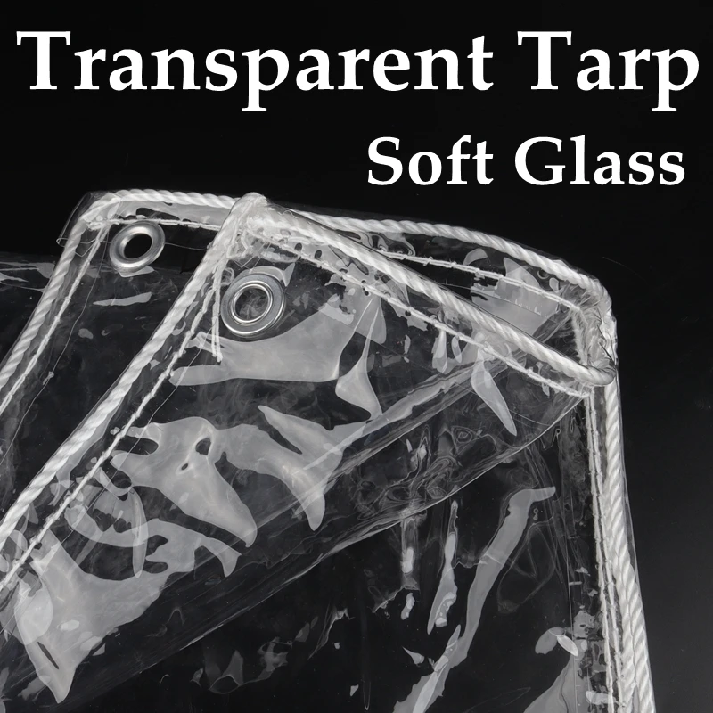 Big Size 0.35mm Soft Glass Transparent PVC Tarpaulin White Rope Rainproof Tarp Super-perspective Garden Plant Balcony Cover
Big Size 0.35mm Soft Glass Transparent PVC Tarpaulin White Rope Rainproof Tarp Super-perspective Garden Plant Balcony Cover