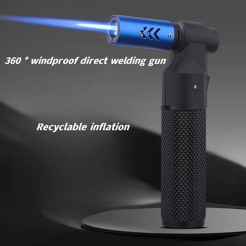 New Metal Inflatable Turbo Gas Cigar Lighter Outdoor Windproof Camping Barbecue Kitchen High Power Spray Gun Men's High end Gift
New Metal Inflatable Turbo Gas Cigar Lighter Outdoor Windproof Camping Barbecue Kitchen High Power Spray Gun Men's High end Gift