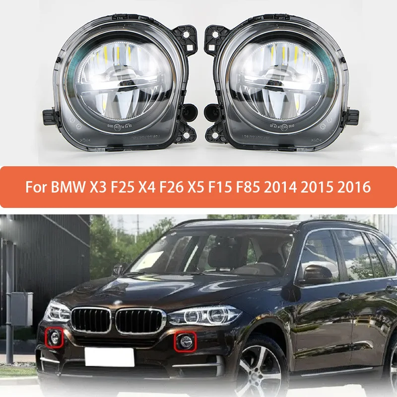 

63177317251 Front Bumper LED Fog Light Lamp DRL Driving Lamp 63177317252 For BMW X3 F25 X4 F26 X5 F15 F85 2014 2015 2016