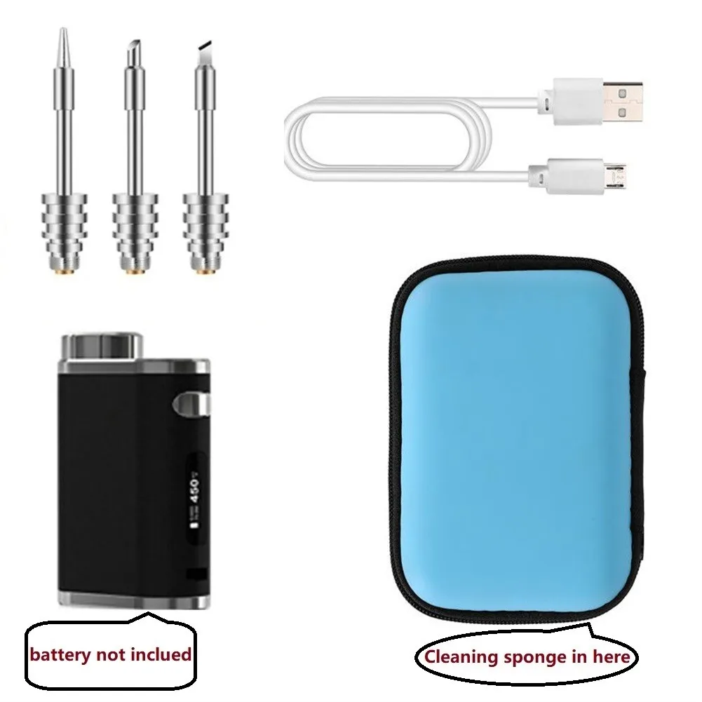No-Battery Soldering Iron Pen Rechargeable Welding Equipment Welding Wire Wireless 1-75W 510 Interface Accessories
No-Battery Soldering Iron Pen Rechargeable Welding Equipment Welding Wire Wireless 1-75W 510 Interface Accessories