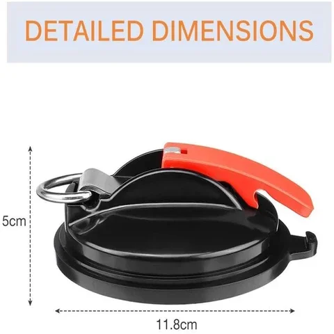 

Multifunction Vacuum Suction Cup Anchor With Fixed Hook Suction Cup Hook for Heavy-Duty Car Watch Strap Suitable Car Bathroom