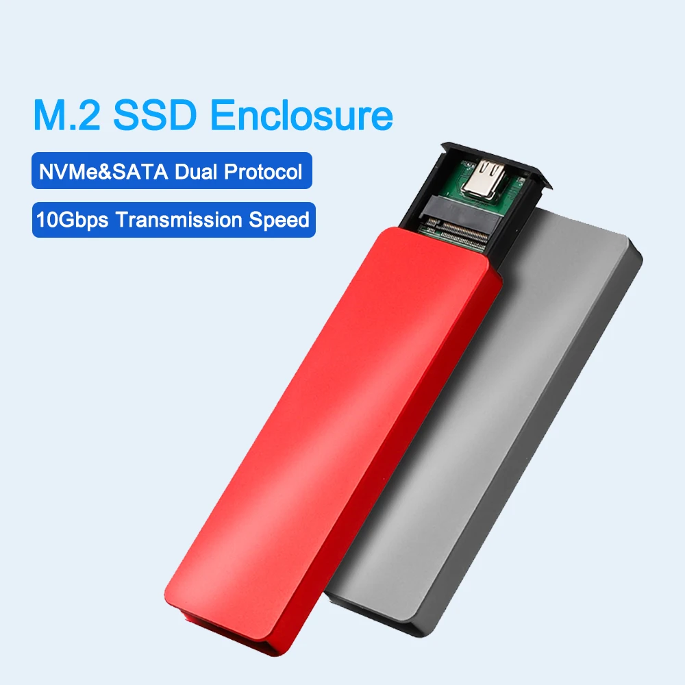 M2 NVMe SATA Dual Protocol SSD Case 10Gbps PCIe SSD Box M.2 NVME NGFF SSD to USB 3.1 Enclosure for M.2 NVMe NGFF SATA SSD Disk
M2 NVMe SATA Dual Protocol SSD Case 10Gbps PCIe SSD Box M.2 NVME NGFF SSD to USB 3.1 Enclosure for M.2 NVMe NGFF SATA SSD Disk