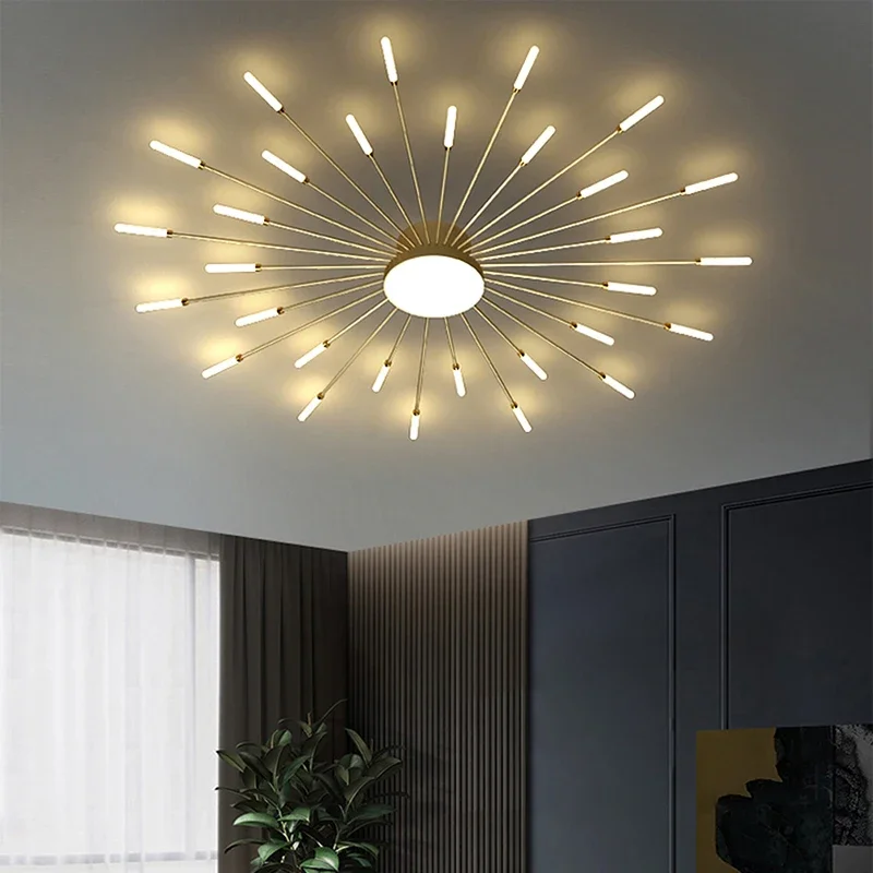 Modern LED Ceiling Lamp Fireworks Full Star Golden Ceiling Light Living Room Decor led Fixture Lustre Dining Room Bedroom Lights
Modern LED Ceiling Lamp Fireworks Full Star Golden Ceiling Light Living Room Decor led Fixture Lustre Dining Room Bedroom Lights
