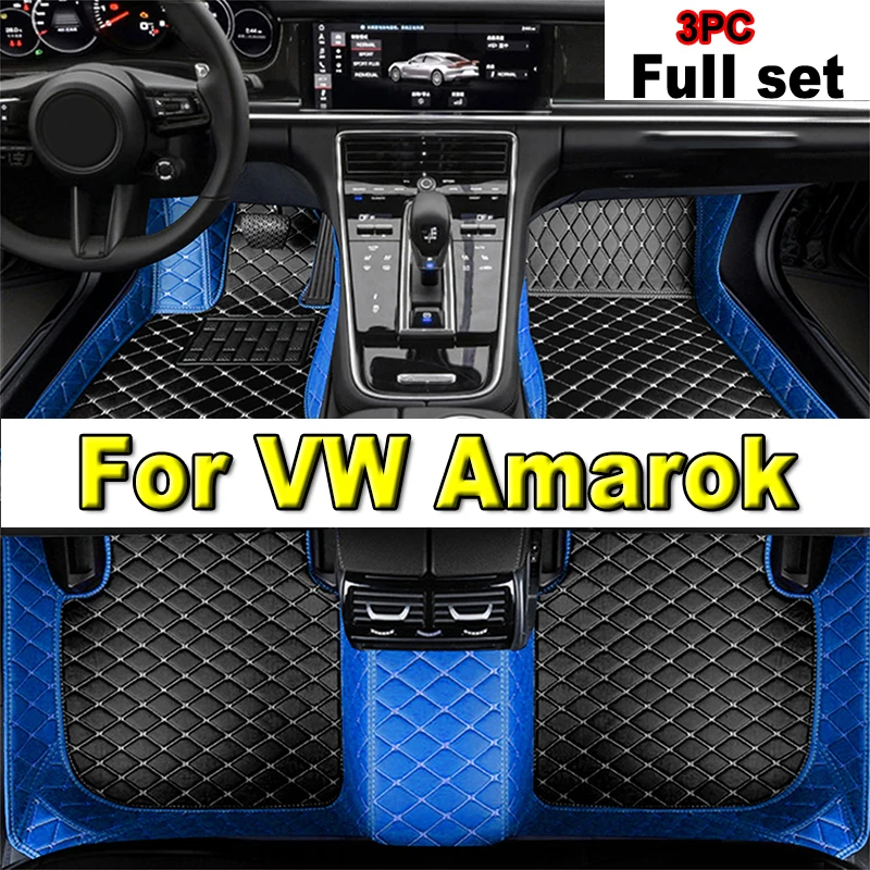 

Car Mats For Volkswagen VW Amarok 2010~2022 Floor Rug Auto Interior Parts Carpet Pad Luxury Leather Mat Full Set Car Accessories