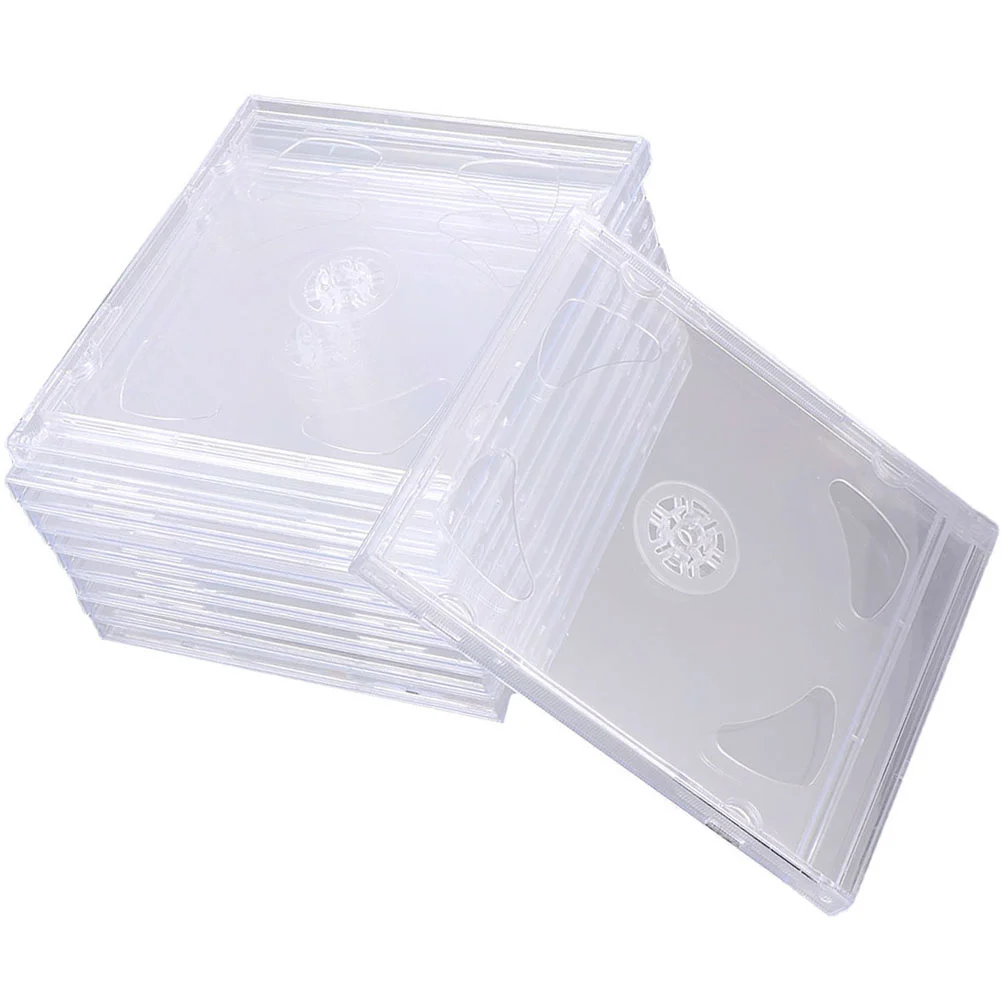 

9pcs DVD Holders Clear Acrylic CD Jewel Cases Double DVD Cases CD Storage Holder Transparent