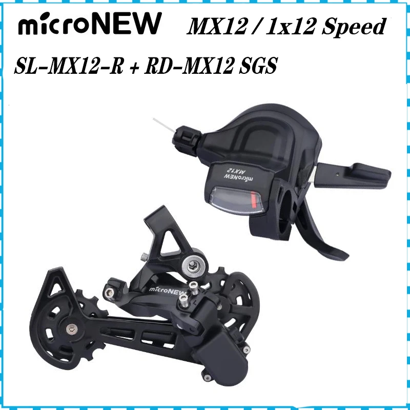 MicroNEW MX12 12 Speed Shifter Lever MTB 12V Rear Derailleur Mountain Bike 1x12S Groupset Compat Shimano DEORE M6100 M7100 M8100 
MicroNEW MX12 12 Speed Shifter Lever MTB 12V Rear Derailleur Mountain Bike 1x12S Groupset Compat Shimano DEORE M6100 M7100 M8100
