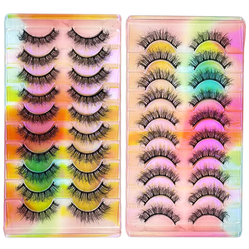 10pairs Mink Eyelashes Band Lash Extension Natural False Eyelashes Cross Cluster Fairy 3D Faux Big Eye Long Fake Lashe
10pairs Mink Eyelashes Band Lash Extension Natural False Eyelashes Cross Cluster Fairy 3D Faux Big Eye Long Fake Lashe