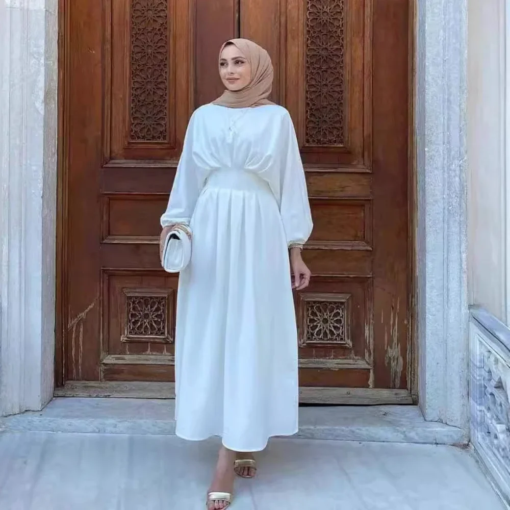 

Мусульманское длинное платье, роскошные простые Абайи Дубаи, турецкие длинные платья для женщин, мусульманская одежда, кафтан, хиджаб, халат Рамадан 2024