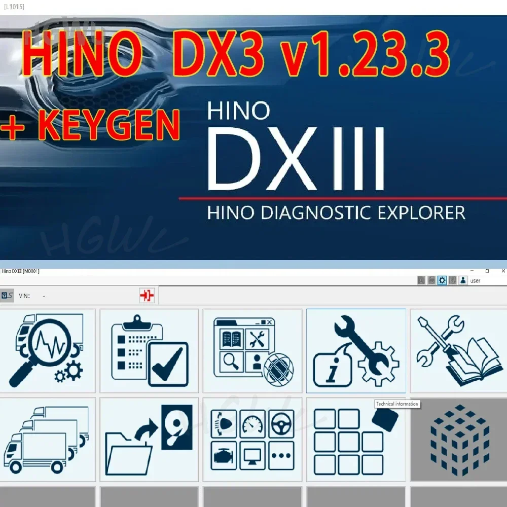 

2023 Lastest Hino DX 3 v1.23.3 Diagnostic EXplorer 3 + KEYGEN Diagnostic Software Truck Repair Tool