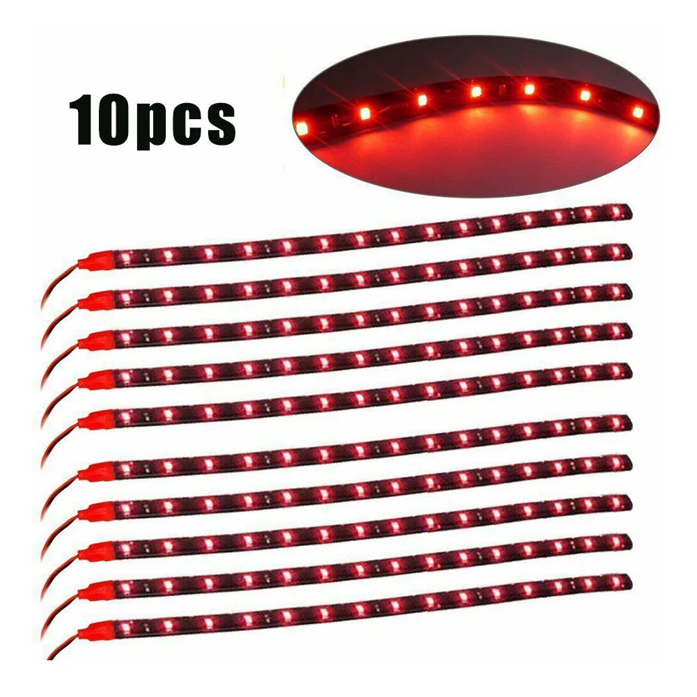 10pcs 30CM 15-LED Red Flexible Light Strips DC12V 1000K Replacement Bulbs For Car Motorcycle & Trunk Tail Reverse Backup DRL
10pcs 30CM 15-LED Red Flexible Light Strips DC12V 1000K Replacement Bulbs For Car Motorcycle & Trunk Tail Reverse Backup DRL