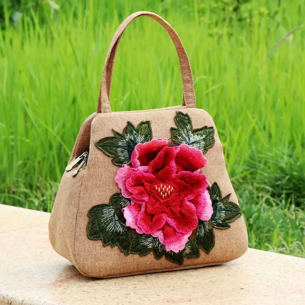 Canvas Embroidered Flower Bag N Handbag Ethnic Style Handbag Casual with Zipper Three-dimensional Flower Bag
Canvas Embroidered Flower Bag N Handbag Ethnic Style Handbag Casual with Zipper Three-dimensional Flower Bag