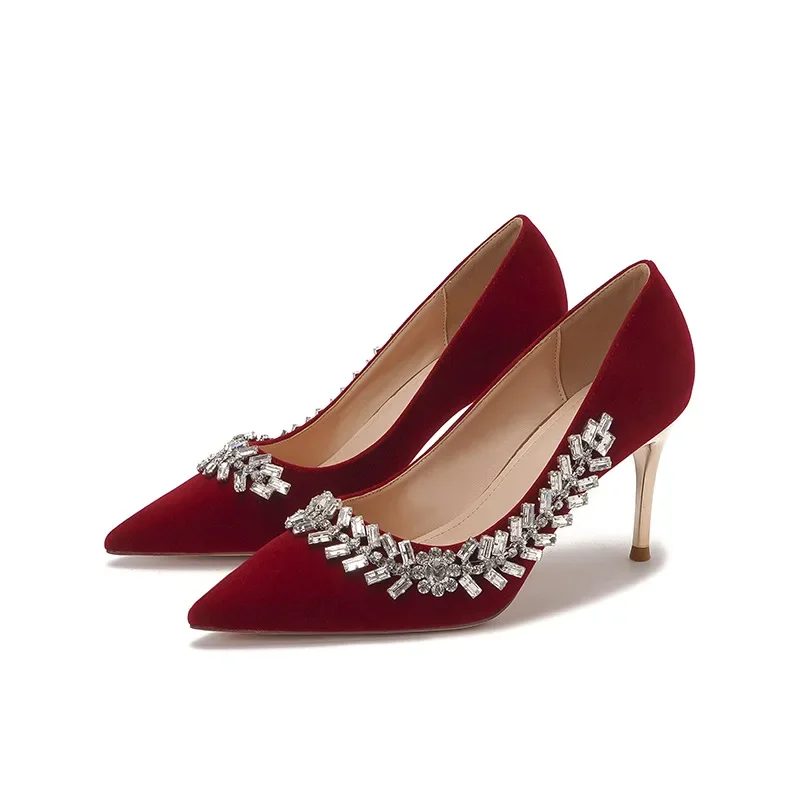Wine Red High Heels Women Shoes Summer 2024 Pointed New Rhinestone Chain Wedding Shoes Women Stiletto
Wine Red High Heels Women Shoes Summer 2024 Pointed New Rhinestone Chain Wedding Shoes Women Stiletto