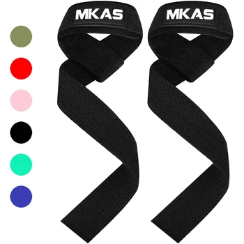 MKAS-체육관 리프팅 피트니스 장갑 1 쌍, 미끄럼 방지 핸드 랩 손목 스트랩 역도 파워 리프팅 훈련용