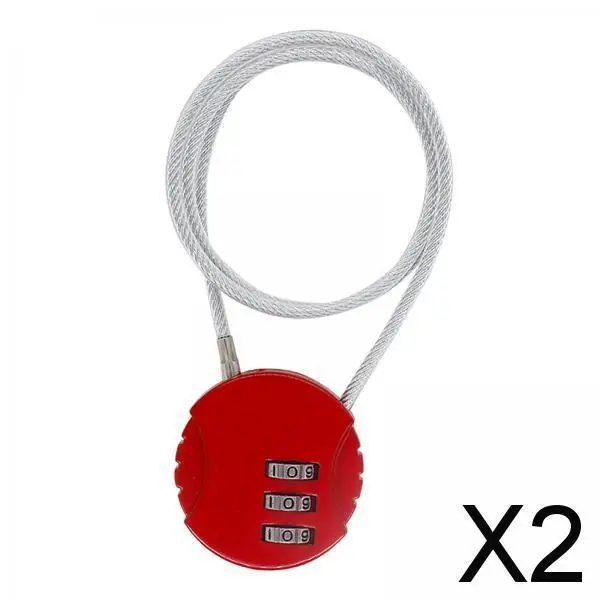 

2-4pack Motorcycle Helmet Lock Cycling lock Universal mini Backpack Red
