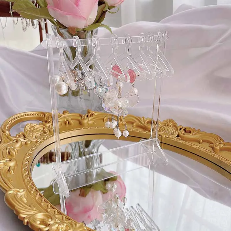 Creative Coat Hanger Rack Earring Display Stand Jewelry Organizer Storage Jewelry Show Case Earring Hook for Girls DIY Gift
Creative Coat Hanger Rack Earring Display Stand Jewelry Organizer Storage Jewelry Show Case Earring Hook for Girls DIY Gift