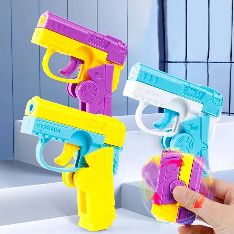 

Fingertip Gyro Folding Gun Kids Toys 3D Gravity Decompression Pistol Children' Toys Rotary Radish Gun Fidget Toys Adults Gift
