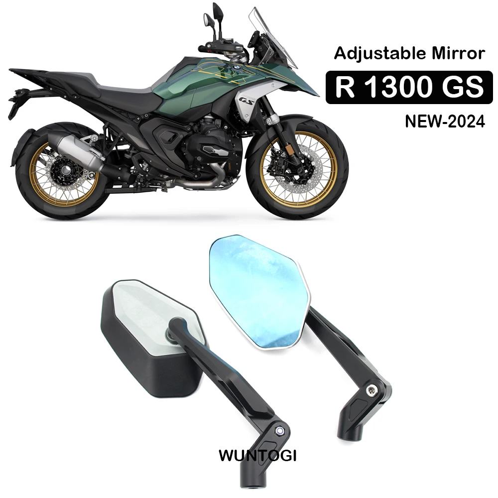 

NEW Fits R1300 GS Mirror Motorcycle Mirror For BMW R1300GS 2024 Side Mirror Foldable CNC Aluminum Adjustable Mirror Accessories