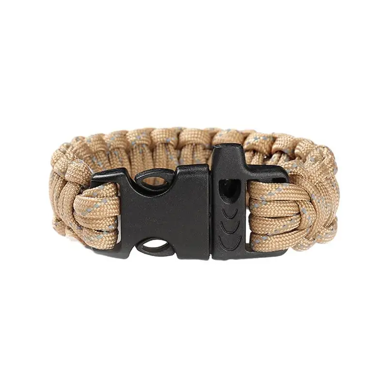 

Paracord Whistle Bracelet Reflective Paracord Bracelet Survival Gear With Whistle Survival Cord Rope Parachute Rope Braided For