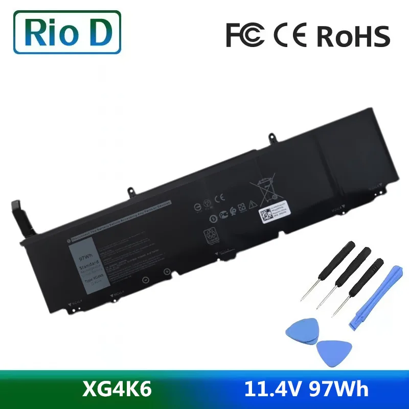 11.4V 97Wh XG4K6 01RR3 F8CPG 0F8CPG Laptop Battery For Dell XPS 17 9700 9710 Precision 5750 03324J Notebook
11.4V 97Wh XG4K6 01RR3 F8CPG 0F8CPG Laptop Battery For Dell XPS 17 9700 9710 Precision 5750 03324J Notebook
