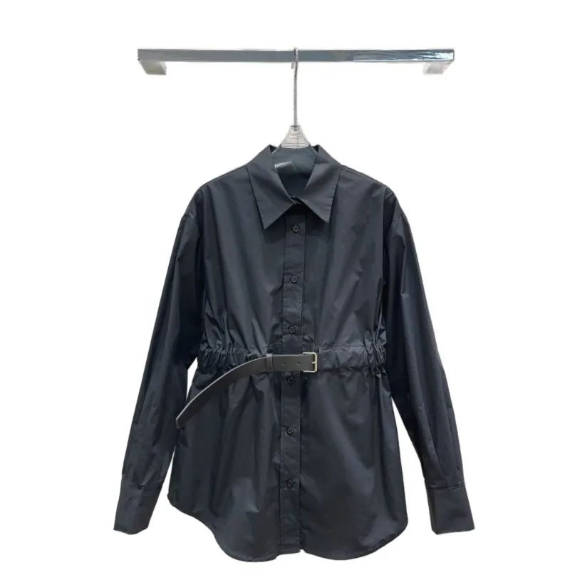 Shirt coat lapel mid-length slim waist version solid color belt design warm and comfortable 2024 spring/summer
Shirt coat lapel mid-length slim waist version solid color belt design warm and comfortable 2024 spring/summer