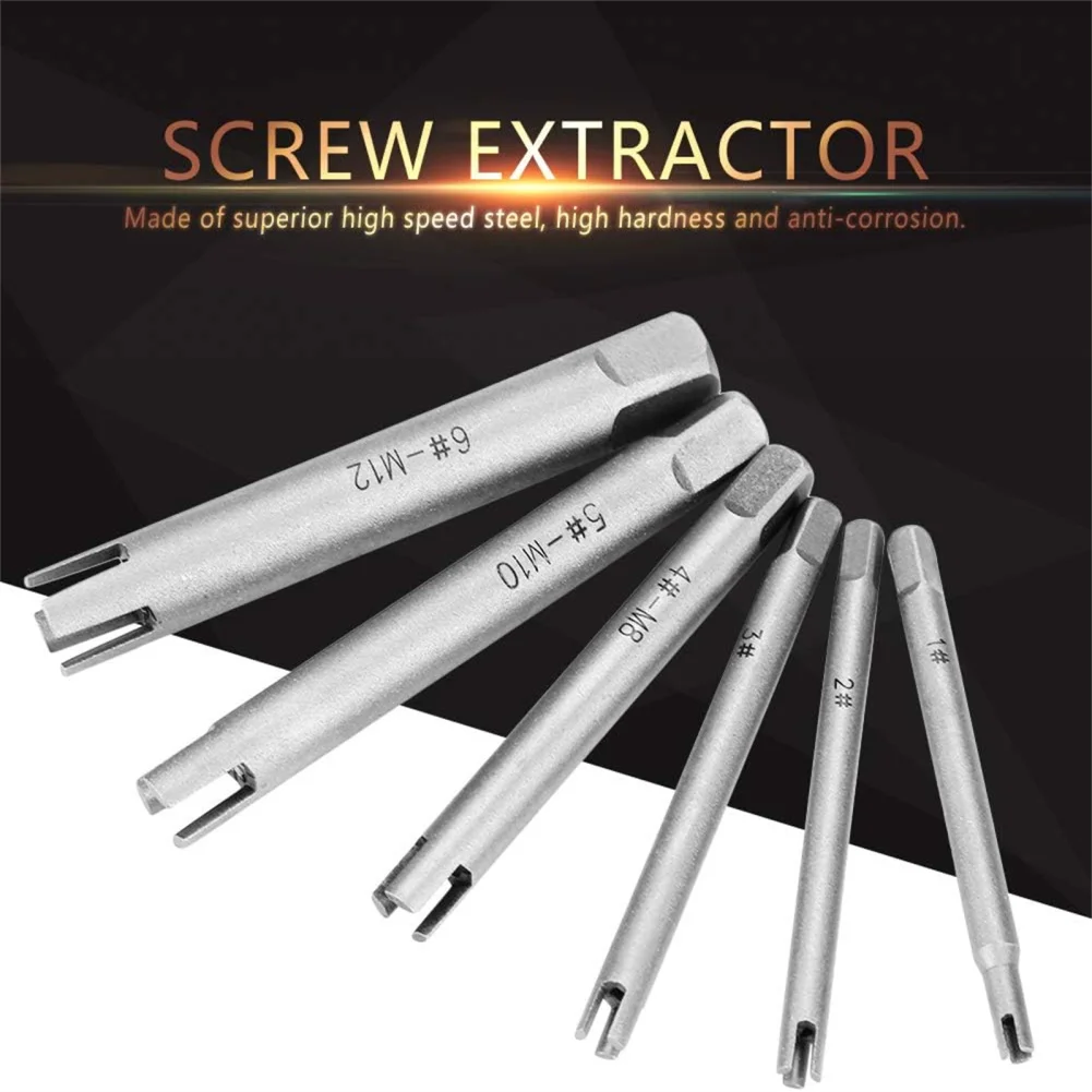 Tap Extractor 6Pcs M4-M12 Screw Tap Extractor Set Steel Stripped Screw Remover Broken Head Taps Remover Screw Extractor Set
Tap Extractor 6Pcs M4-M12 Screw Tap Extractor Set Steel Stripped Screw Remover Broken Head Taps Remover Screw Extractor Set