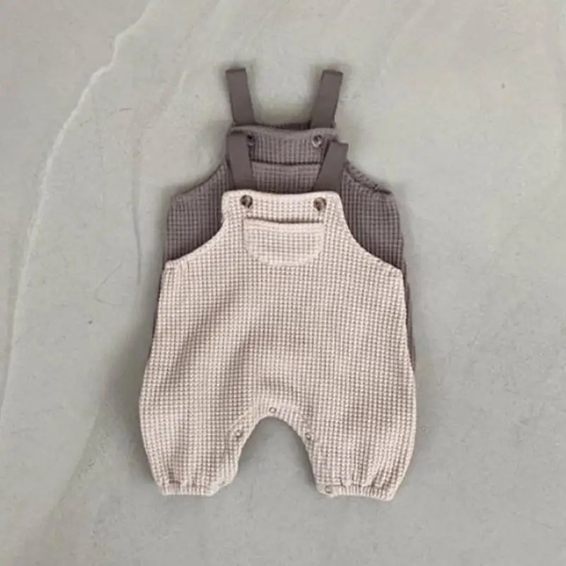 2023 New Baby Sleeveless Romper Cotton Waffle Newborn Strap Jumpsuit Autumn Solid Toddler Overalls For Boy Girl Clothes 0-24M 
2023 New Baby Sleeveless Romper Cotton Waffle Newborn Strap Jumpsuit Autumn Solid Toddler Overalls For Boy Girl Clothes 0-24M