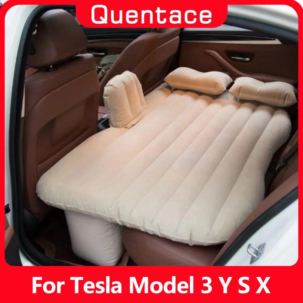 

Inflatable Car Air Mattress,For Telsa Model Y 3 S X Backseat SUV Air Bed with Pillow, Portable Truck Air Mattress for Camping