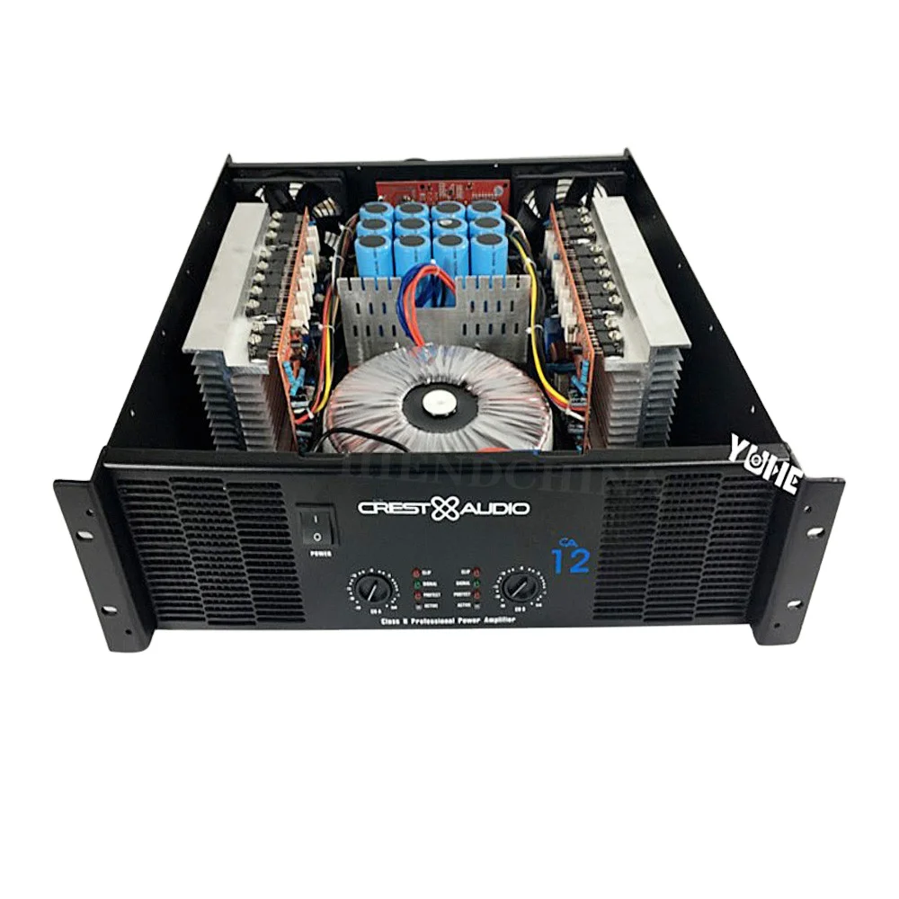 

CA12 (3U)Professional Power Amplifier Pure Power Amplifier 2 Channels KTV/8Ohm 1100W*2/4Ohm 2200W*2/Single Product Can Be Purcha