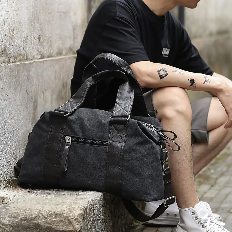 Canvas Leather Travel Bag for Men Duffle Totes Bags Gym Extra Large Overnight Sport Gym Male Weekender Luggage Handbag Duffle
Canvas Leather Travel Bag for Men Duffle Totes Bags Gym Extra Large Overnight Sport Gym Male Weekender Luggage Handbag Duffle