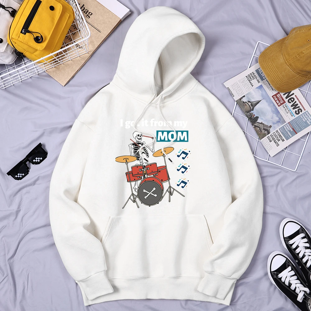 I Got It From My Mom Skeleton Playing Drums Men'S Hoodie Loose Casual Hoodies Fashion Basic Clothing Vintage Fleece Men'S Hooded 
I Got It From My Mom Skeleton Playing Drums Men'S Hoodie Loose Casual Hoodies Fashion Basic Clothing Vintage Fleece Men'S Hooded