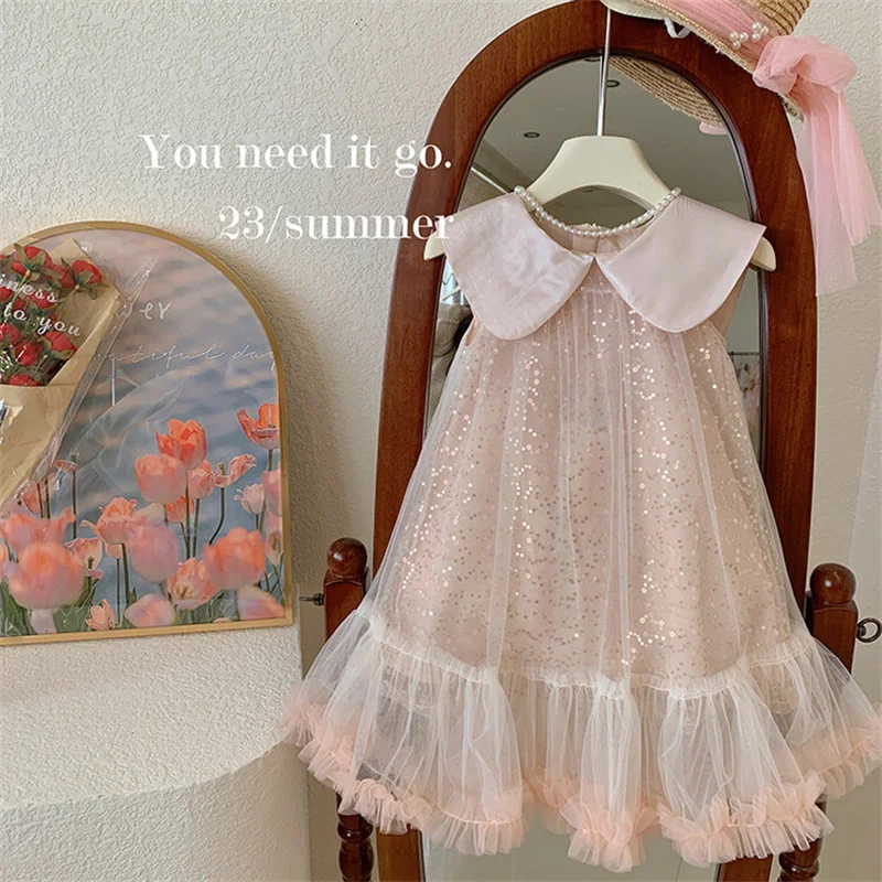 2024 Girls' lapel bow dress Summer new tutu Princess dress Korean version gauze bright
2024 Girls' lapel bow dress Summer new tutu Princess dress Korean version gauze bright