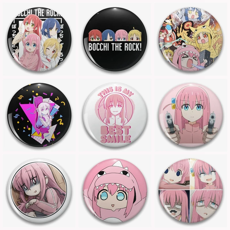 

Anime Bocchi The Rock Yamada Ryo Gotou Hitori Kita Ikuyo Ctue Button Pin Customize Brooch Cosplay Decor Badge Fans Gift 58mm