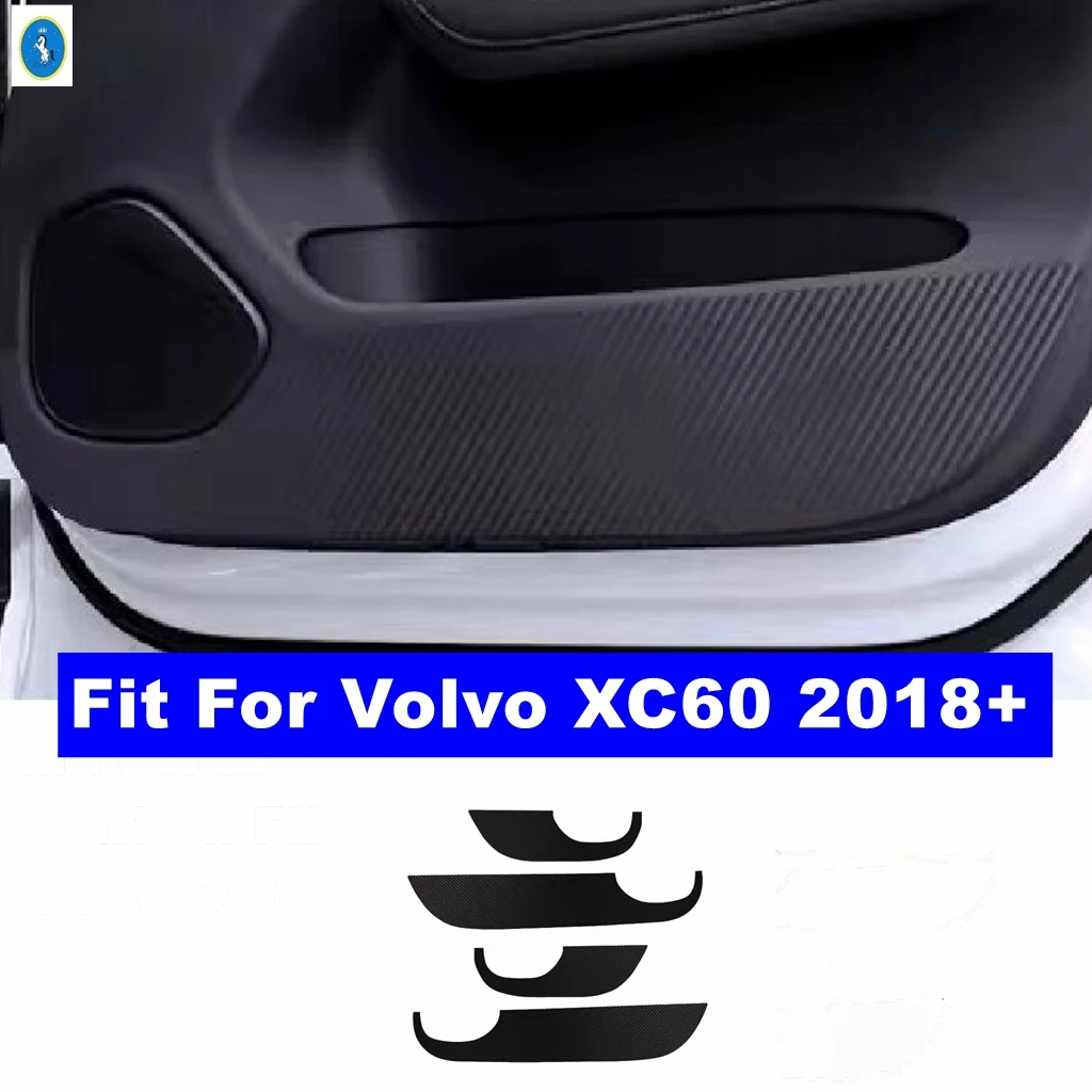 

Fit For Volvo XC60 2018 - 2022 Car Inner Door Anti-kick Cover Anti-scratch Film Carbon Fiber Look Stickers Protector Accessories