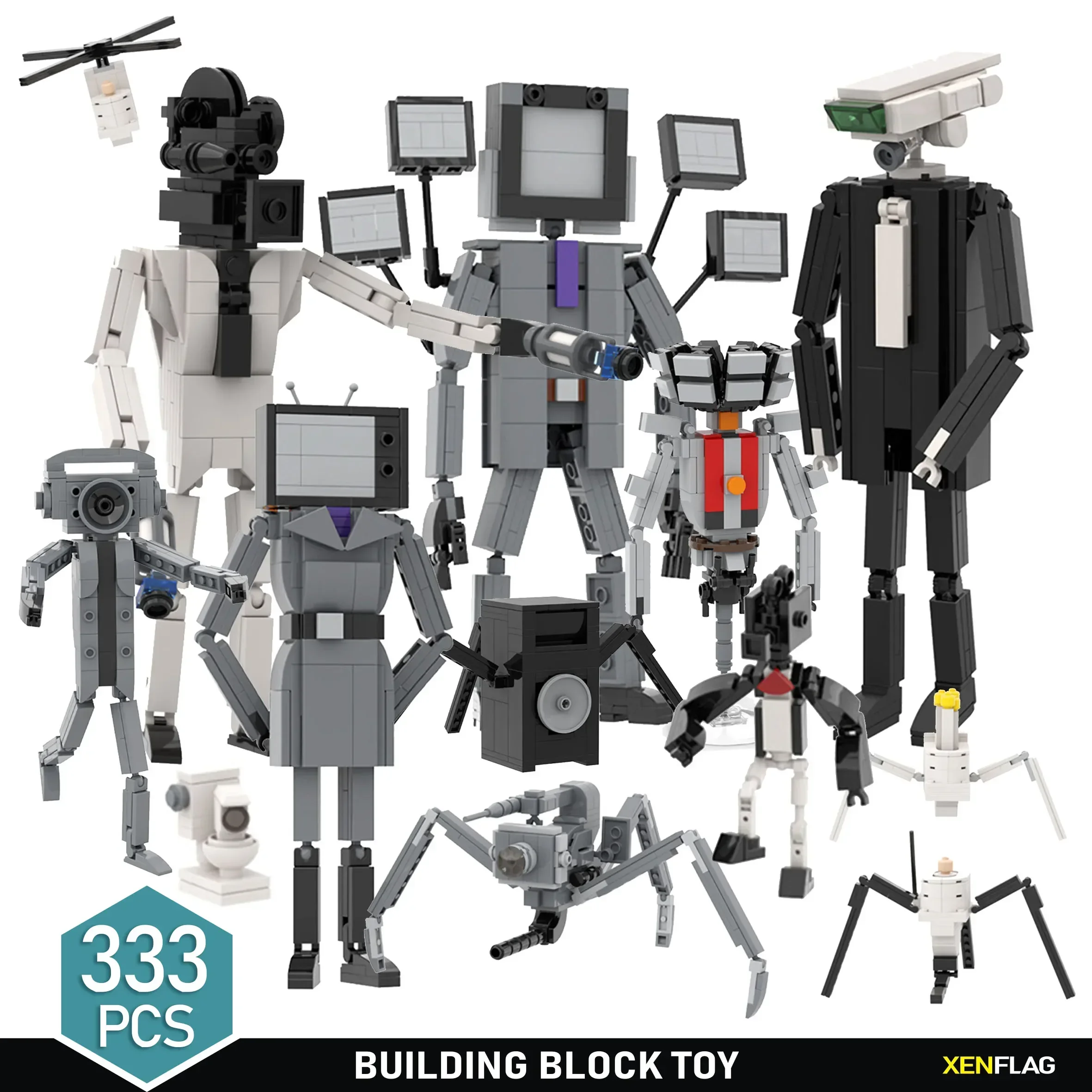 Kamara Titan TV man Skibidi toilet Building block children's DIY puzzle toy decoration model gift
Kamara Titan TV man Skibidi toilet Building block children's DIY puzzle toy decoration model gift