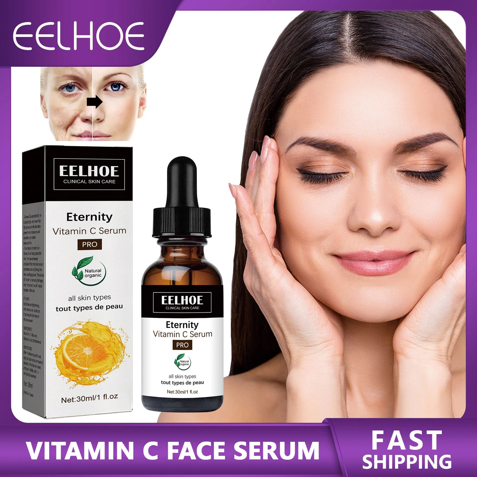 Vitamin C Serum Essence Fade Fine Lines Improve Skin Elasticity Firming Moisturizing Anti Wrinkle Anti-aging Facial Skin Care
Vitamin C Serum Essence Fade Fine Lines Improve Skin Elasticity Firming Moisturizing Anti Wrinkle Anti-aging Facial Skin Care