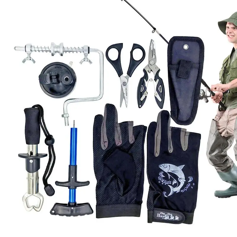 Fishing Tool Kit Fishing Gear Kit Fish Controller 6 Pcs Saltwater Resistant Multifunction Fish Hook Remover Tool With Gloves
Fishing Tool Kit Fishing Gear Kit Fish Controller 6 Pcs Saltwater Resistant Multifunction Fish Hook Remover Tool With Gloves