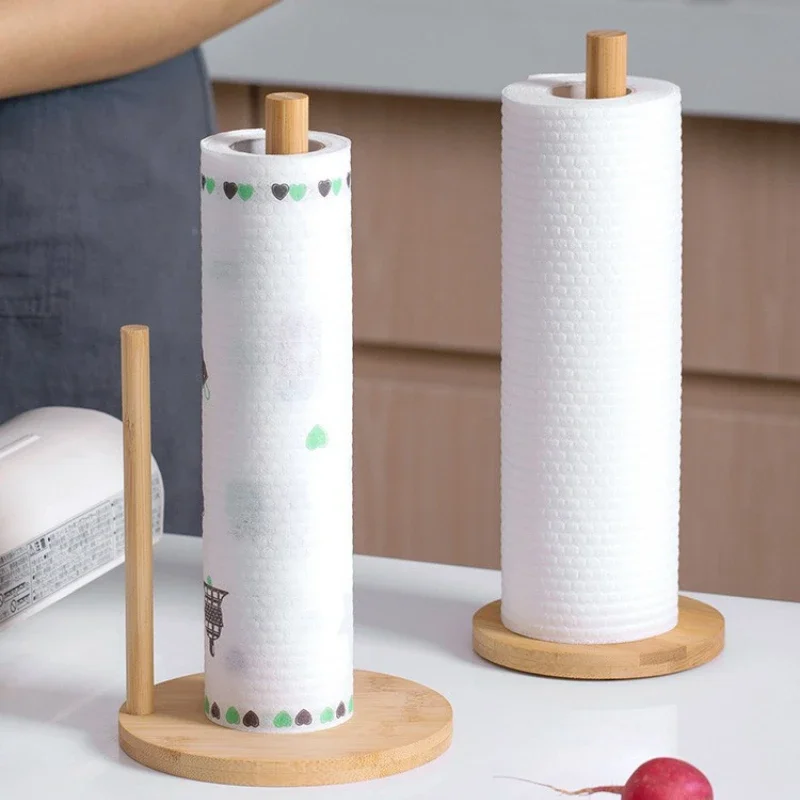 Kitchen Wooden Roll Paper Towel Holder Bathroom Tissue Vertical Stand Disposable Paper Pot Kitchen Toilet Storage Accessories
Kitchen Wooden Roll Paper Towel Holder Bathroom Tissue Vertical Stand Disposable Paper Pot Kitchen Toilet Storage Accessories